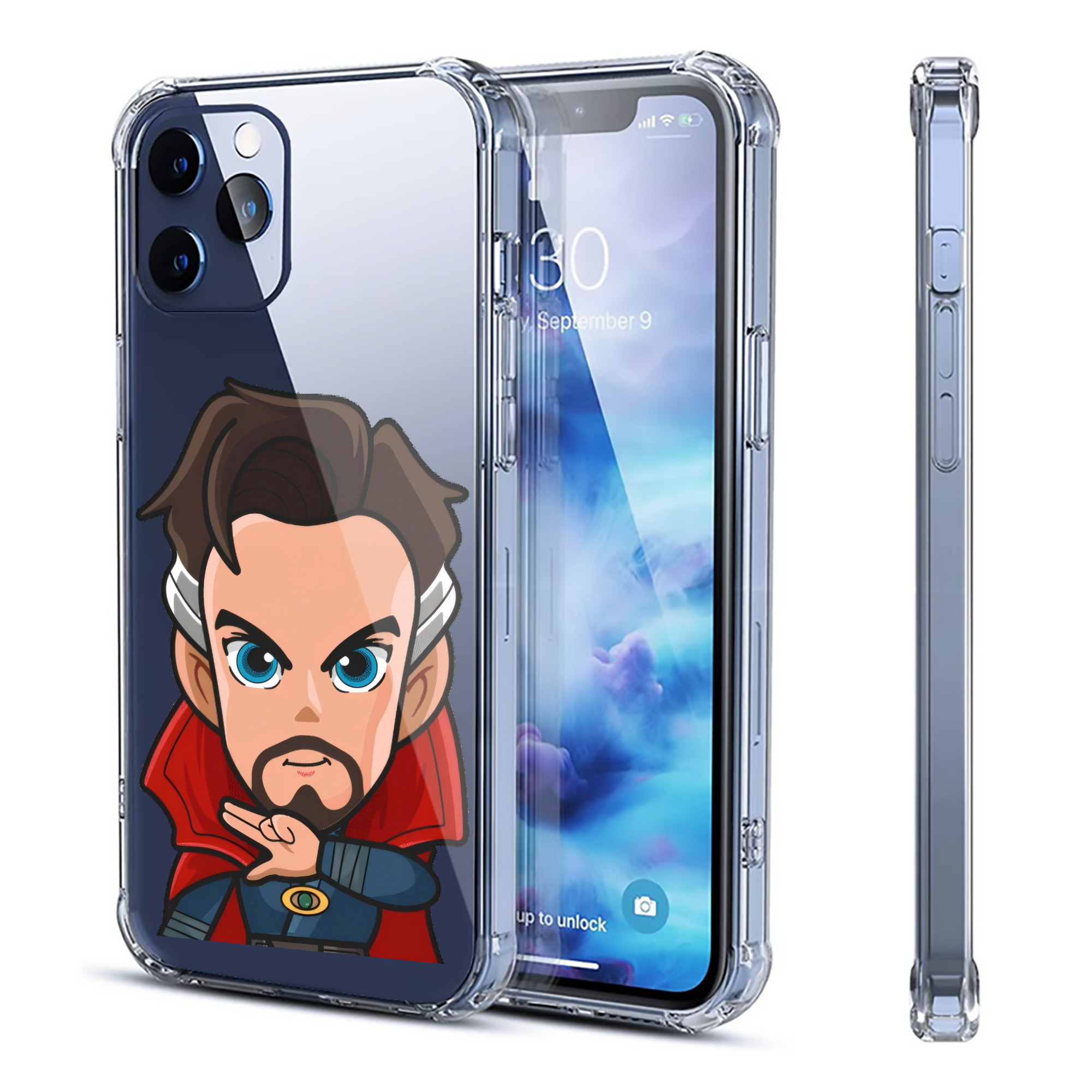 （画像用） アベンジャーズ The Avengers 【iPhone 12シリーズ対応】透明スマホケース（クリアソフトケース）